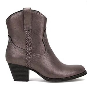 Frye and Co. Daxx Stacked Heel Cowboy Boots Platinum